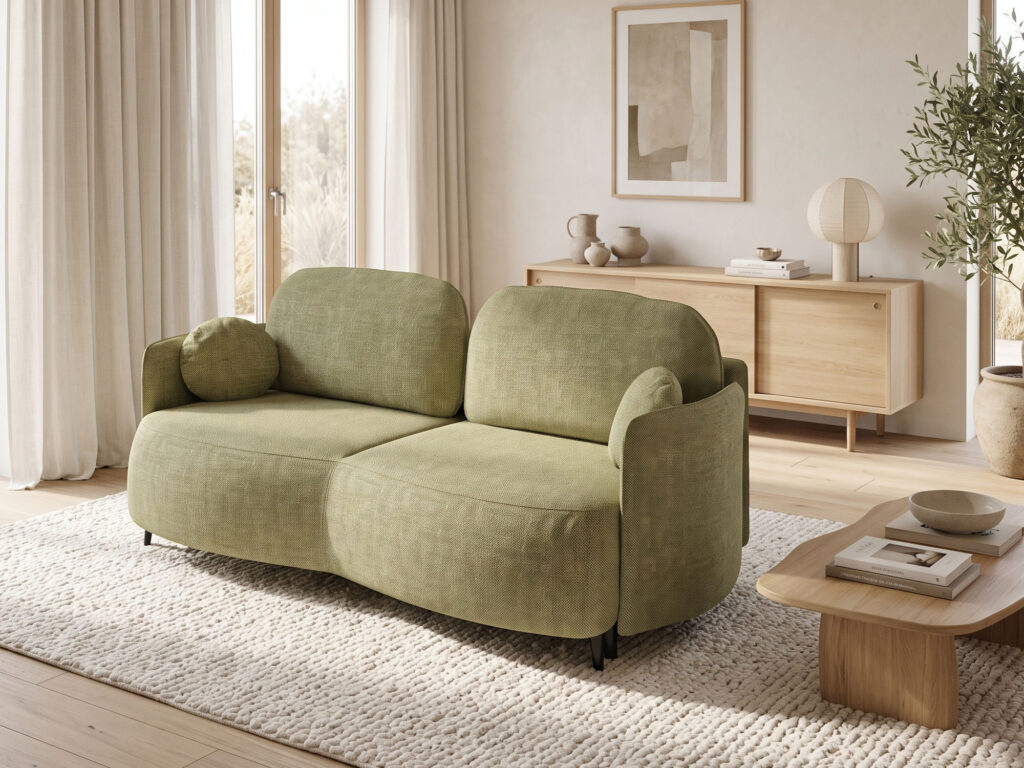 BIANCA sofa aranżacja 3D w stylu skandynawskim — Wizualizacje mebli tapicerowanych