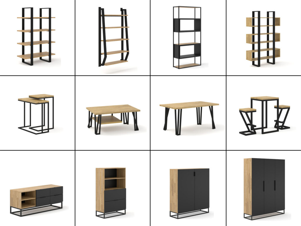 MODERN zebrane wizualizacje 3d — Wizualizacje mebli skrzyniowych